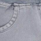 Infants Heavy Wash with Embr Rib Waist W Suspende Jeans, Light Grey, small image number null