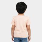 Girls Light Pink Cotton Round Neck Regular T-Shirt, Light Pink, small