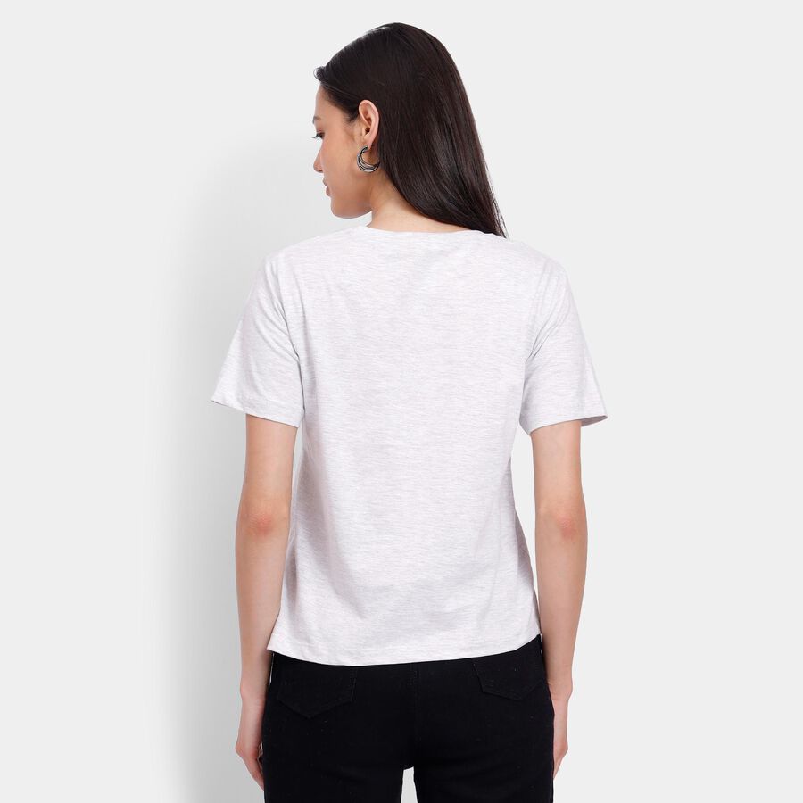 Ladies'  Crop  Top, मिश्रित हल्का ग्रे, large image number null