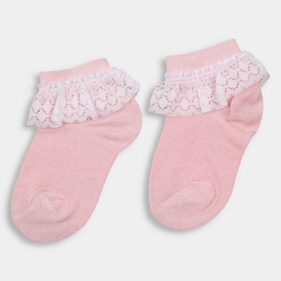 Girls' Socks , हल्का गुलाबी, large image number null