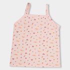 Girls' Soft Lavender Purple and Pale Peach Cotton Spaghetti Neck Casual Camisole Set, Lilac, small image number null