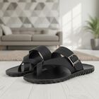 Men's Sandal, काला, small