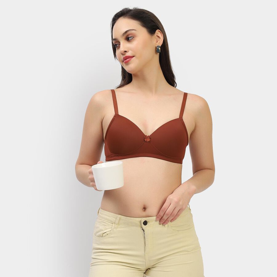 Ladies' Bra , Brown, large image number null