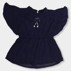 Girls' T-Shirt, नेवी ब्लू, small