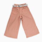 Girls' Dusty Pink Wide-Leg High Waist Jeans, हल्का गुलाबी, small image number null