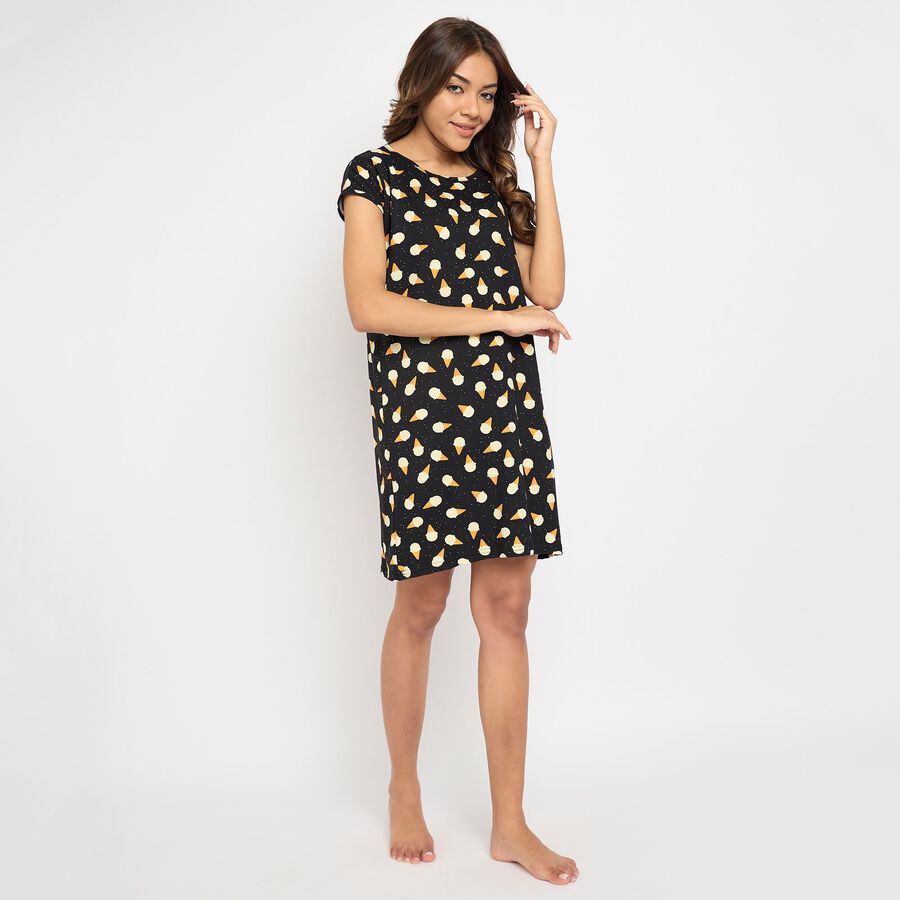 Ladies' Nighty, काला, large image number null