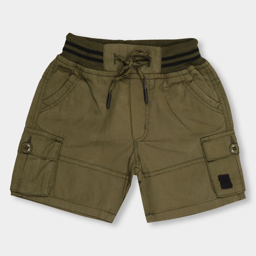 Boys' 100% Cotton Bermudas, ओलिव, large image number null