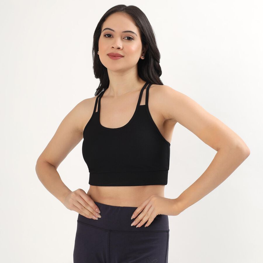 Ladies' Sports Bra, Black, large image number null