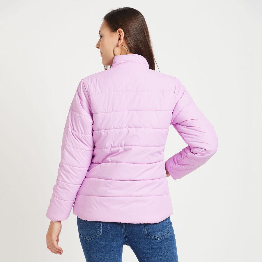 Solid Full Sleeves Jacket, Lilac, large image number null