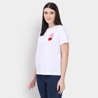Ladies' 100% Cotton Round Neck T-Shirt , White, small image number null