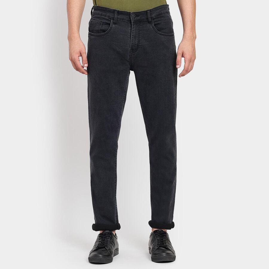 Men's Slim Fit Jeans, गहरा ग्रे, large image number null