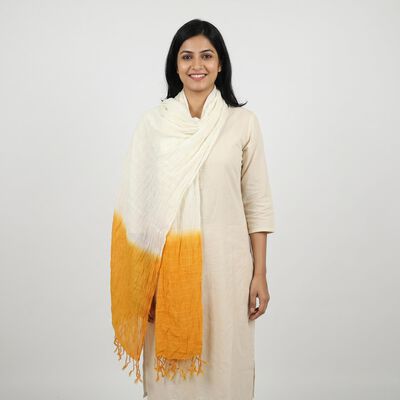 Women's Mustard Printed Dupatta