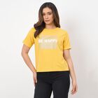 Ladies' Round Neck T-Shirt, मस्टर्ड, small