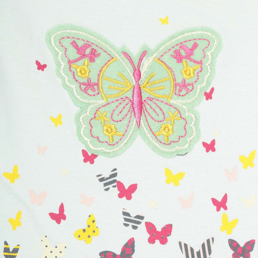 Infants Solid Skirt Top Set, Light Green, large image number null