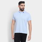 Men's Collared Half Sleeves T-Shirt, Light Blue, small image number null