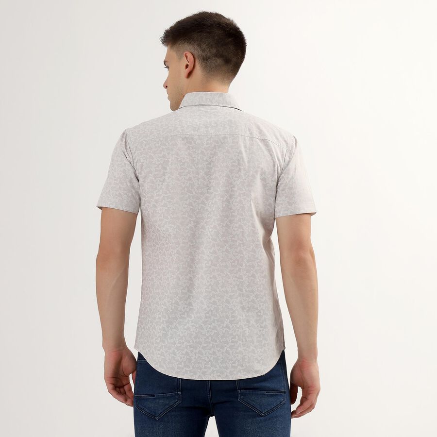 Men's 100% Cotton Regular Collar Casual Shirt , हल्का ग्रे, large image number null