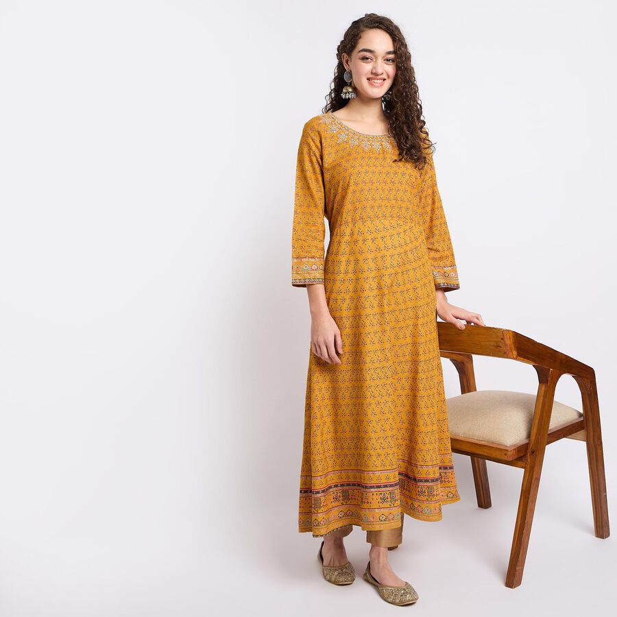 Ladies' Kurta, पीला, large image number null