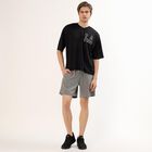 Men's Jet Black Crew Neck Athleisure T-Shirt, Black, small