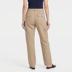 Women's Beige Straight Fit Cargo Trousers, गहरा पीला, small