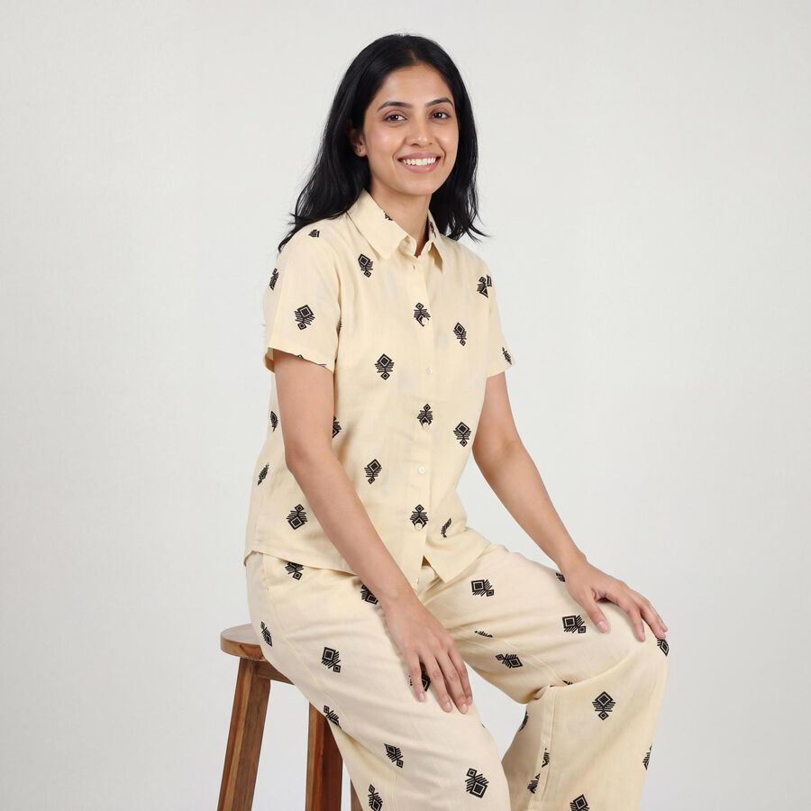 Women's White Co-ord Set, Off White, large