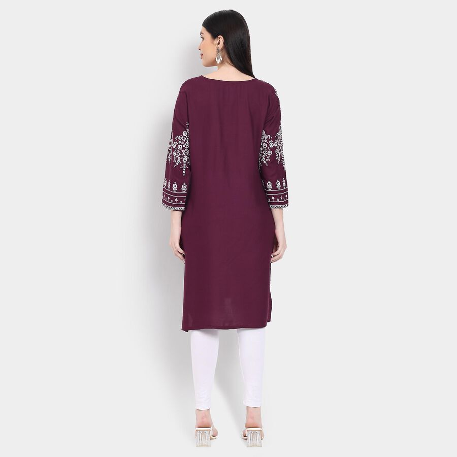 Ladies' Kurta, Wine, large image number null