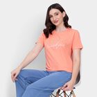 Ladies' 100% Cotton Round Neck T-Shirt , Orange, small image number null