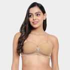 Half Lace Padded Bra, Beige, small image number null