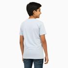 Boys Light Powder Blue Crew Neck Casual T-Shirt, हल्का नीला, small image number null