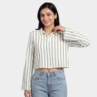 Women's White Classic Shirt, सफ़ेद, small
