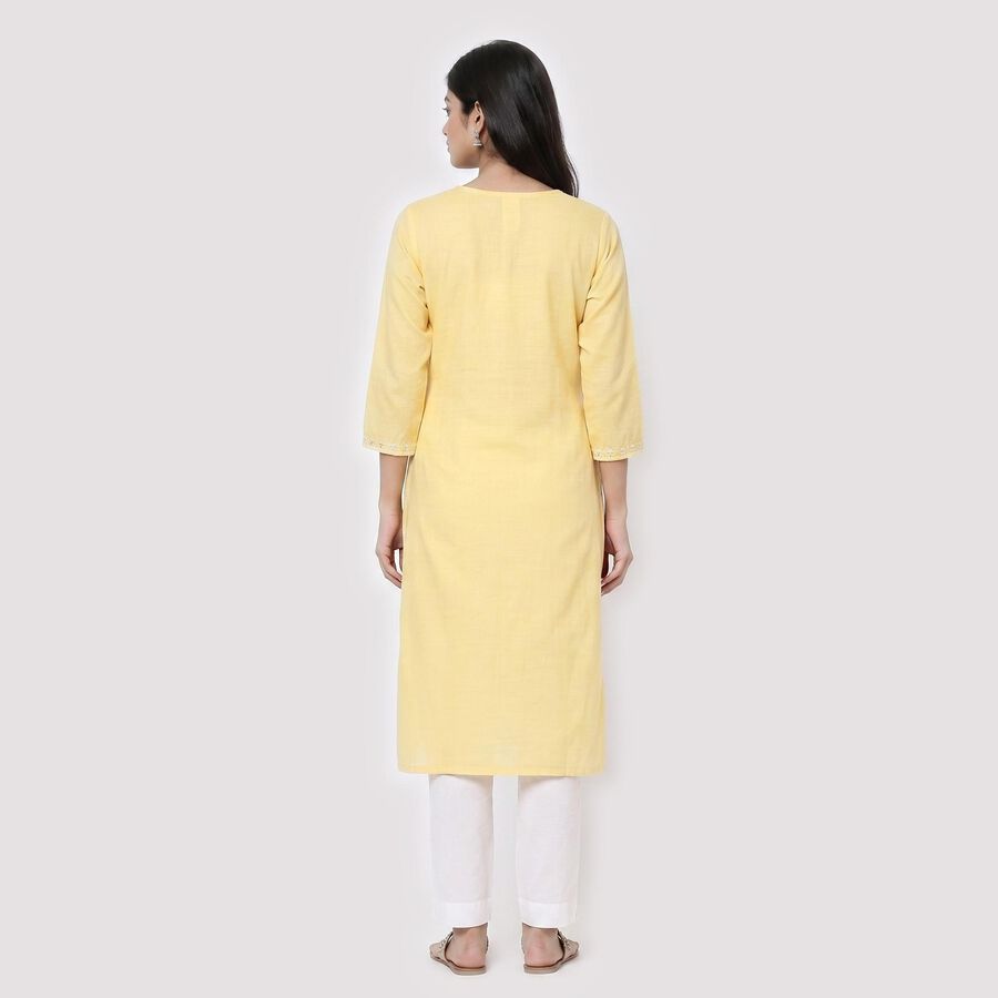 Ladies' Kurta, Yellow, large