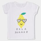 Girls' 100% Cotton T-Shirt , सफ़ेद, small image number null