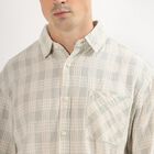 Men's Light Sage Green Cotton Spread Collar Casual Shirt, हल्का हरा, small image number null