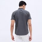 Men's Dark Grey Cotton Regular Collar Casual Shirt, Dark Grey, small image number null
