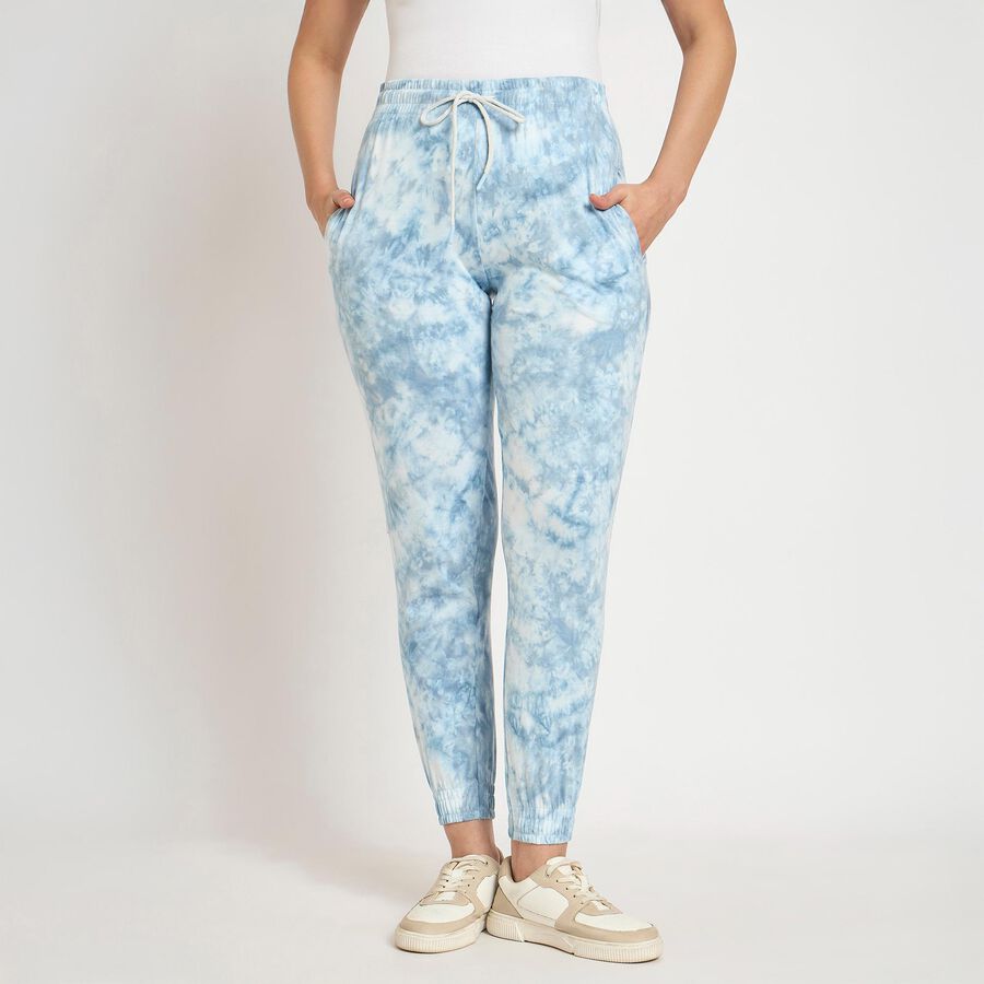 Ladies' 100% Cotton Track Pants , हल्का नीला, large image number null