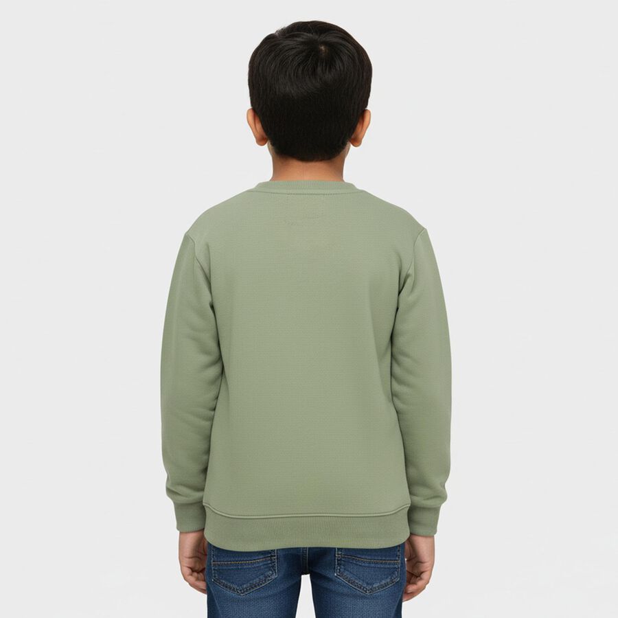 Boys' Sweatshirt, हल्का हरा, large image number null