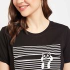 Round Neck T-Shirt, Black, small image number null