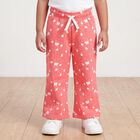 Girls' Coral Straight Fit Butterfly Printed Pyjama, मूँगा (कोरल), small