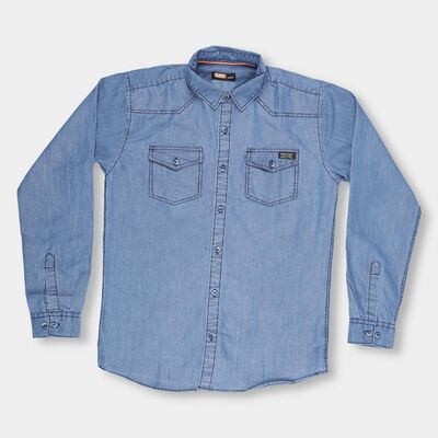 Boys Light Blue Full Sleeve Classic Casual Shirt