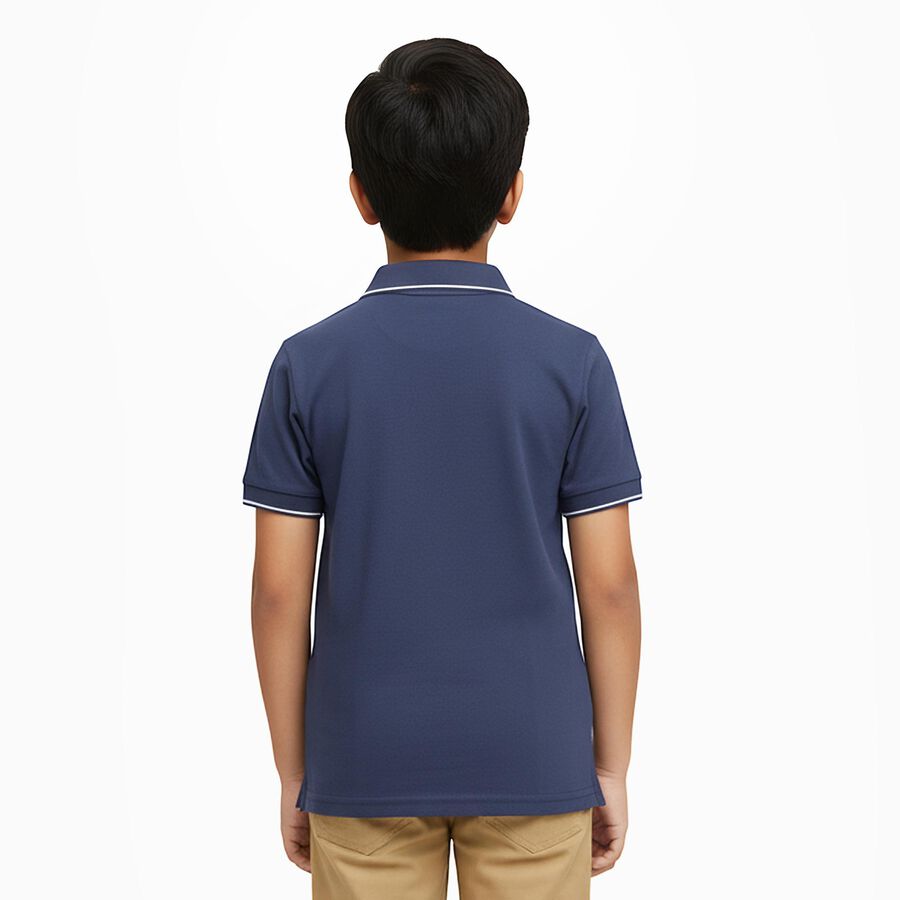Boys' Half Sleeves T-Shirt, नेवी ब्लू, large image number null