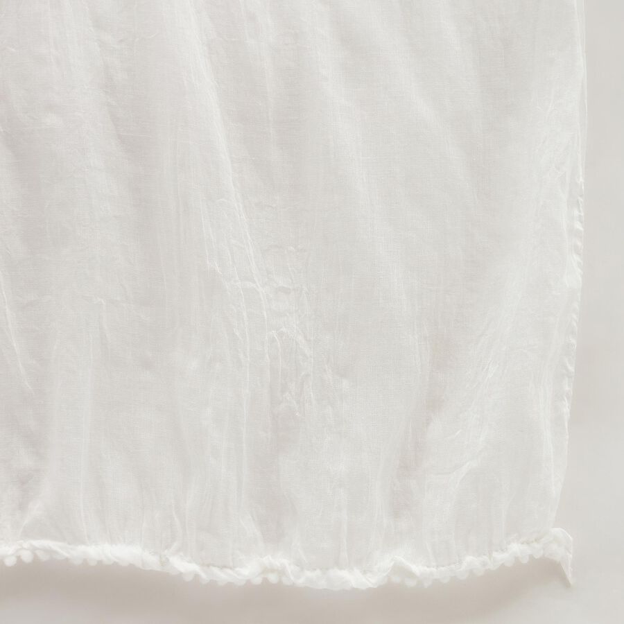 Women's Bright White Solid Dupatta, White, large image number null