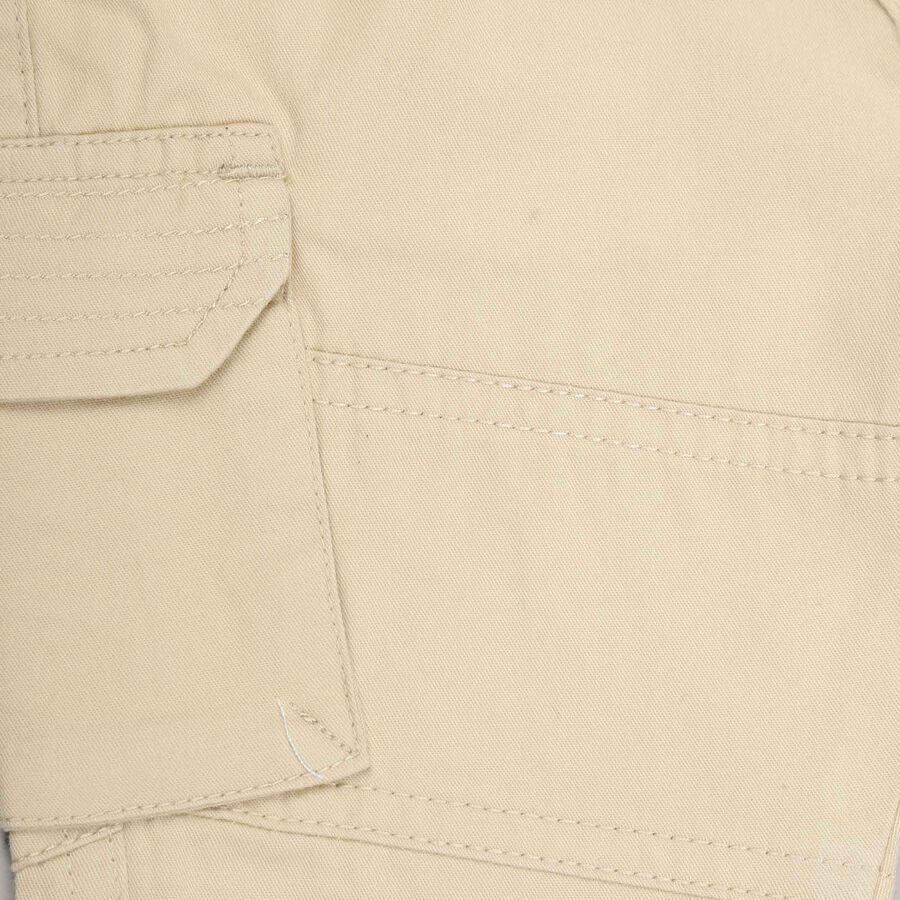 Infants Cotton Solid Trousers, Beige, large image number null