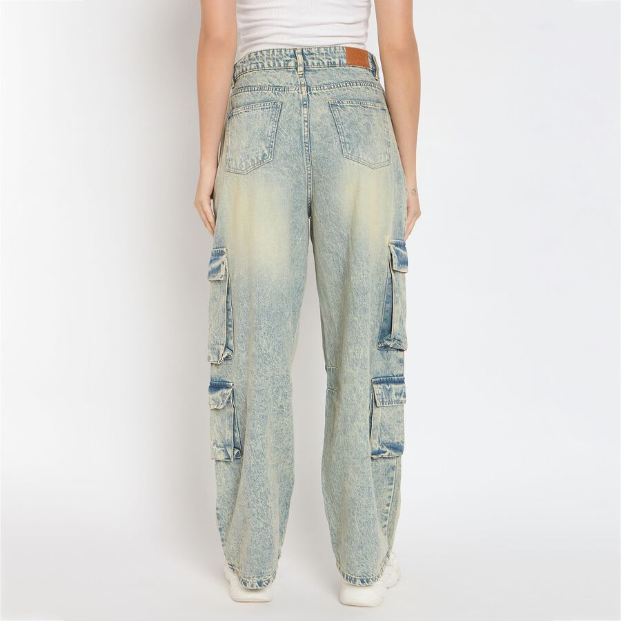 Ladies' 100% Cotton Jeans , Ice Blue, large image number null