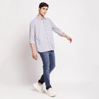 Solid Casual Shirt, Light Grey, small image number null