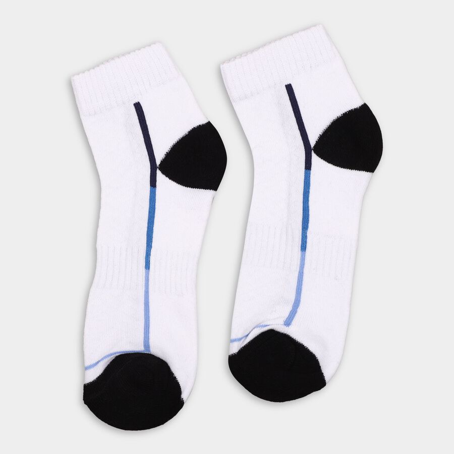 Men's Socks (Pack of 3), काला, large