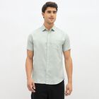 Men's Light Sage Green Slim Fit Classic Casual Shirt, Light Green, small image number null