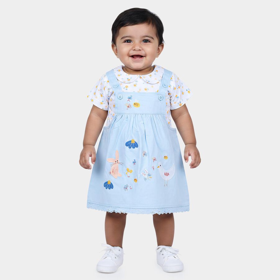 Infants' Top Skirt, Light Blue, large
