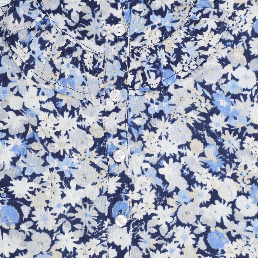 Girls' Blouse , Mid Blue, large image number null