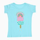 Girls' 100% Cotton T-Shirt, Aqua, small image number null