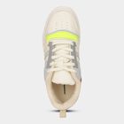 Men's Rich Eggshell White Lace-Up Casual Sneakers, White, small