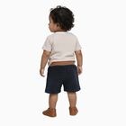 Infants' Beige Cotton Round Neck Embroidered Baba Suit, गहरा पीला, small